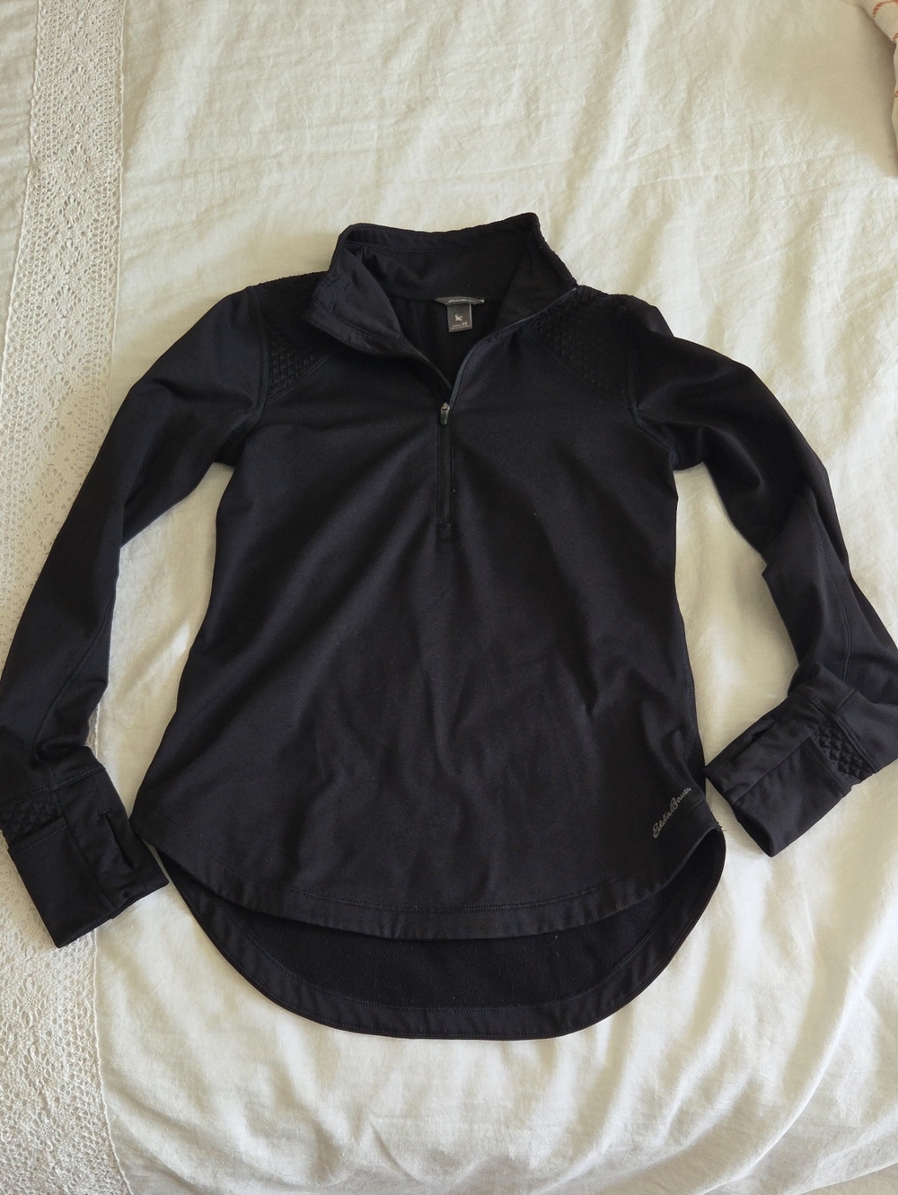 Women’s Eddie Bauer Athletic Black Quarter-Zip Pullover